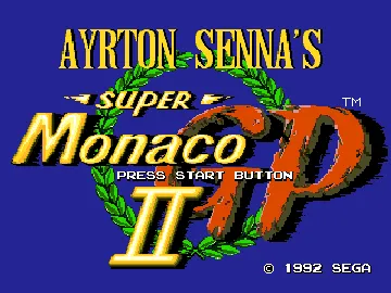 Ayrton Senna's Super Monaco GP II (Japan, Europe) (En,Ja) screen shot title